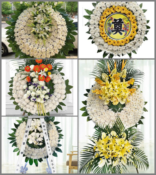 湖北襄阳市谷城县石花镇同北庙村花圈速递